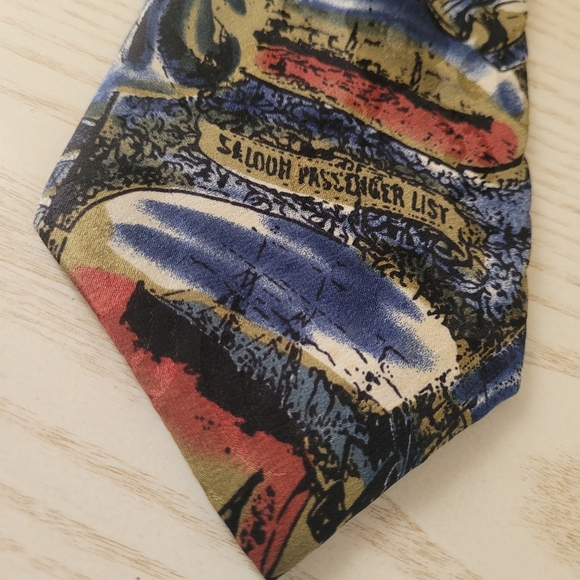 CLUB INTERNATIONAL by TIP TOP Silk Vintage Caribbean Pirate's Necktie - Picture 6 of 8